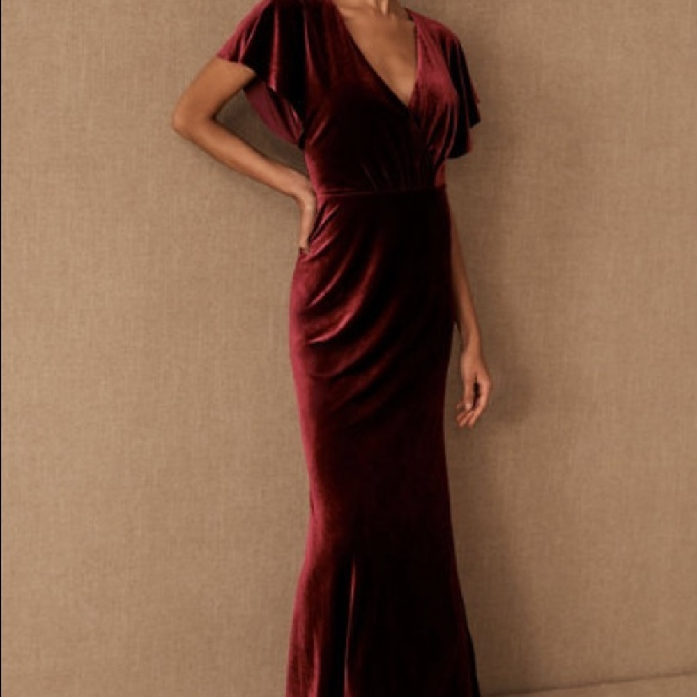 NWT Jenny Yoo Ellis Velvet Open Back Dress